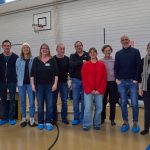 Die Helferinnen und Helfer hinter dem Buffet